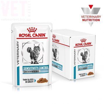Корм лікувальний вологий Royal Canin Sensitivity Control Feline Pouches для котів 12х85 г hom01692 фото