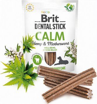 Ласощі Brit Dog Dental Stick Calm із заспокійливою дією для собак hom00344 фото