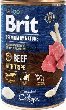 Dry food Brit Premium by Nature for dogs, beef with tripe, 400 g