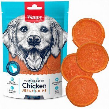 Wanpy Chicken Jerky Chips chicken fillet chips for dogs, 100 g
