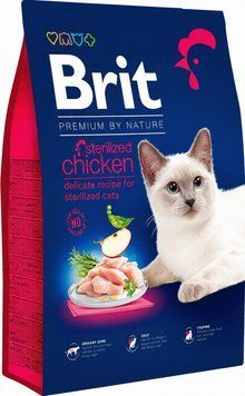 Корм сухий Brit Premium by Nature для стерилізованих котів з куркою hom00652 фото
