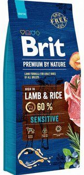 Dry food Brit Premium sensitive for dogs, lamb, 3 кг