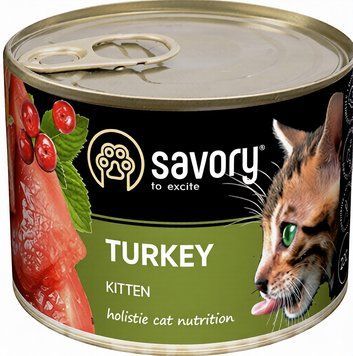 Корм сухий Savory Kitten Turkey для кошенят з індичкою hom01925 фото