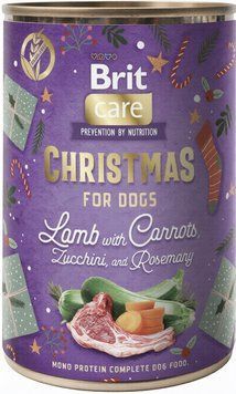 Корм вологий Brit Care Mono Protein Dog Christmas Dinner з ягням, морквою, цукіні та розмарином hom00434 фото