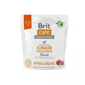 Корм сухий Brit Care Dog Hypoallergenic Junior Large Breed для молодих собак великих порід гіпоалергенний з ягням, 3 кг 2655 фото