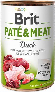 Wet food Brit pat&eacute; & meat Dog for dogs, duck, 400 g