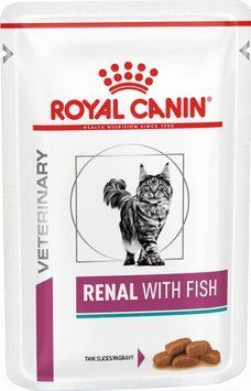 Корм лікувальний вологий Royal Canin Renal Feline Fish Pouches для котів з рибою 12х85 г hom01676 фото