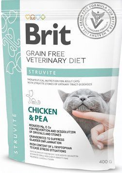 Корм лікувальний Brit Veterinary Diet Struvite Cat для котів hom00373 фото