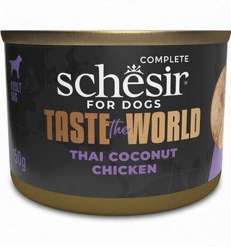Корм вологий Schesir Taste the World Chicken Thai Coconut для собак з куркою та кокосом hom01970 фото