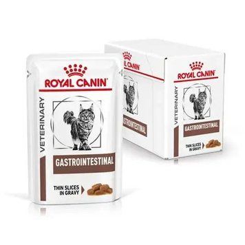 Корм лікувальний вологий Royal Canin Gastrointestinal Feline Pouches для котів 12х85 г hom016720 фото