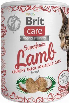 Ласощі Brit Care Cat Snack Superfruits Lamb для дорослих котів hom00539 фото