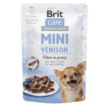Brit Care Mini Pouch Venison Wet Dog Food, 85 g