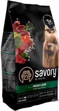 Корм сухий Savory Adult Small Breed Fresh Lamb для дорослих собак малих порід з ягням hom01859 фото