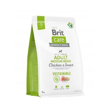 Корм сухий Brit Care Adult Medium Breed для дорослих собак середніх порід вагою 10-25 кг з куркою та комахами, 3 кг 3003 фото