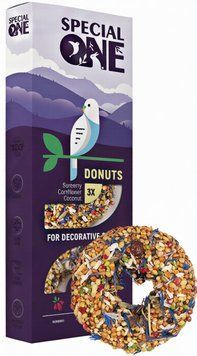 Special One Donuts treats with barberry, cornflower and coconut for birds, 60 грамів