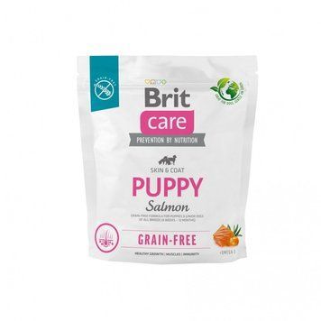 Корм сухий Brit Care Dog Grain-free Puppy для цуценят беззерновий з лососем, 1 кг 2288 фото